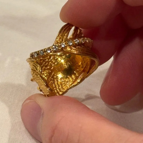 Versace gold ring